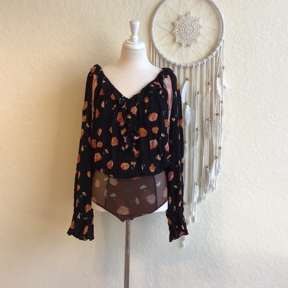 Intimately by Free People Poppy Printed Bodysuit NWOT Size M - Picture 3 of 9